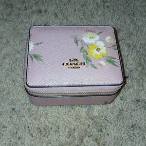 COACH Pink Floral Jewelry Box  Used